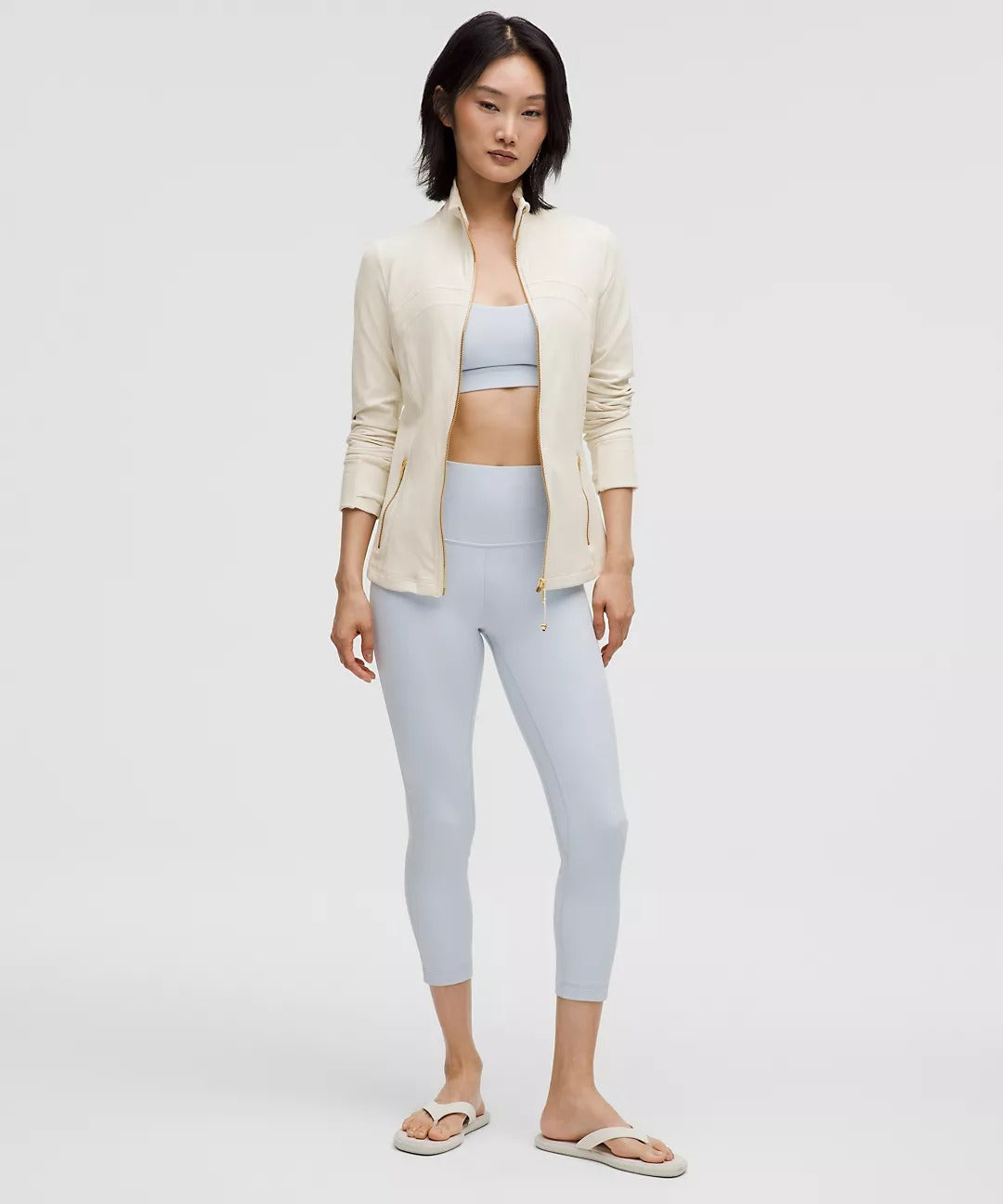 Lululemon™ Define Jacket - White with Gold Zipper