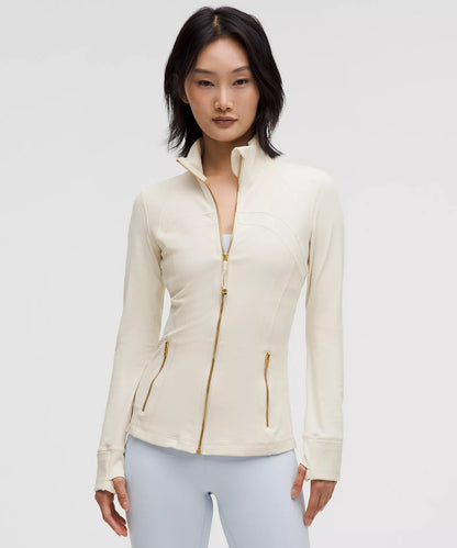 Lululemon™ Define Jacket - White with Gold Zipper