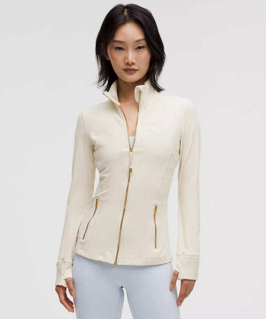 Lululemon™ Define Jacket - White with Gold Zipper